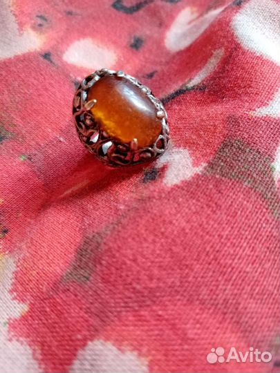 Кольцо с янтарем СССР