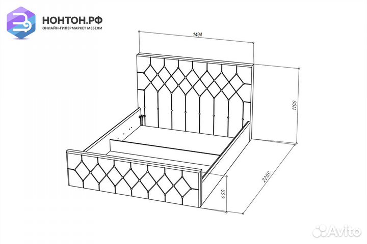 Кровать Мишель велюр розовый