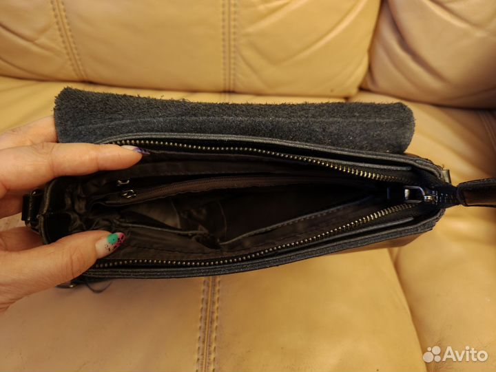 Сумка натуральная кожа чёрная