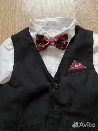 Комплект тройка рубашка, жилет, бабочка H&M 104-11