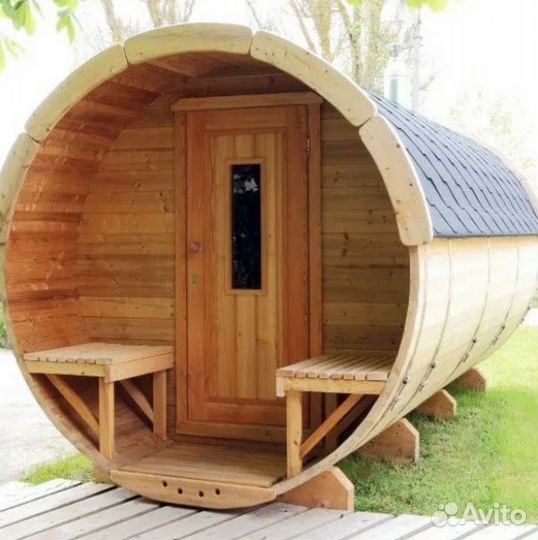 Баня бочка 4 метра на участок