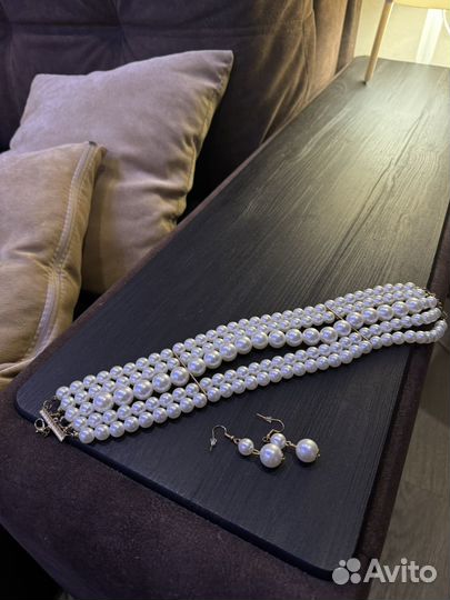 Ожерелье на шею и сережки
