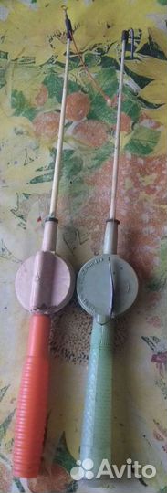 Удочки советские зимняя рыбалка 2 шт
