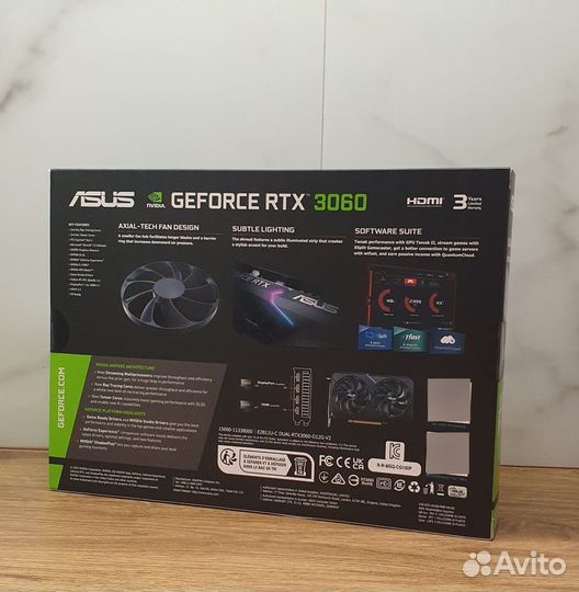 Видеокарта Asus RTX 3060 12gb Dual Новая