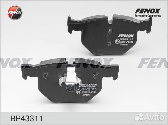 Колодки тормозные задние fenox BP43311 BP43311