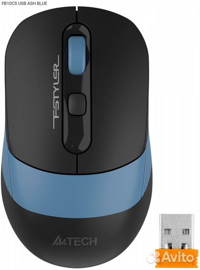 FB10CS USB ASH blue, Мышь A4Tech FB10CS Беспроводная