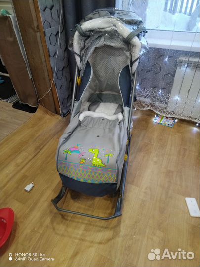 Детские санки коляска бу
