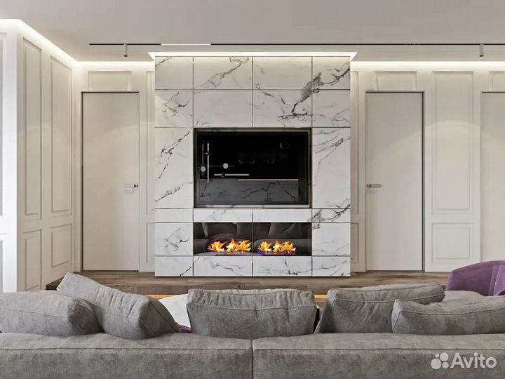 Портал для камина из мрамора, гранита, оникса