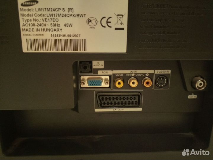 Телевизор Samsung LW17M24CP S R