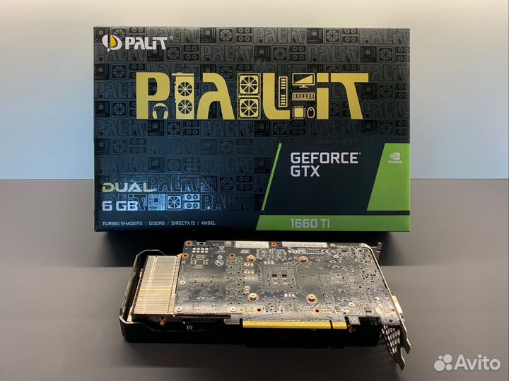 GeForce GTX 1660TI dual palit на гарантии днс