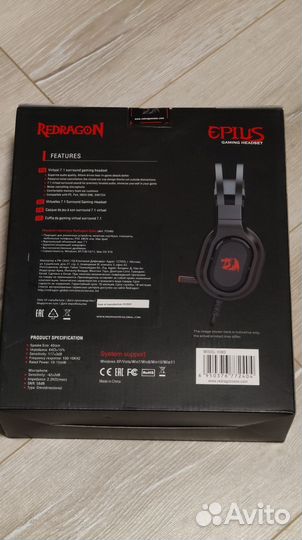 Наушники redragon epius 7.1