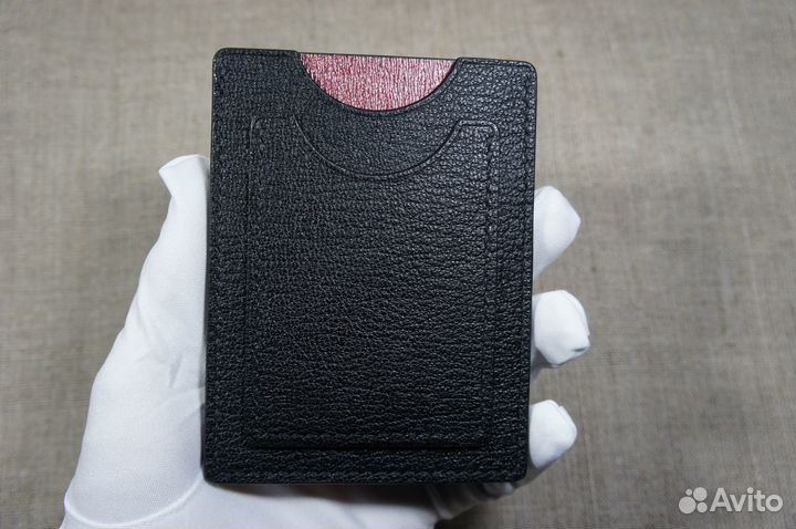 Холдер для автодокументов чёрно-красный