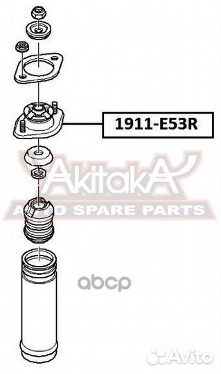 Опора стойки амортизатора L/R 1911E53R asva