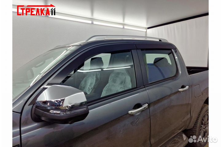 JAC T8, T8 Pro, T9 - 2D Дефлекторы окон черные