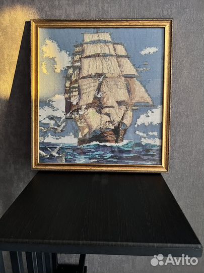 Картина вышитая крестом ручная работа