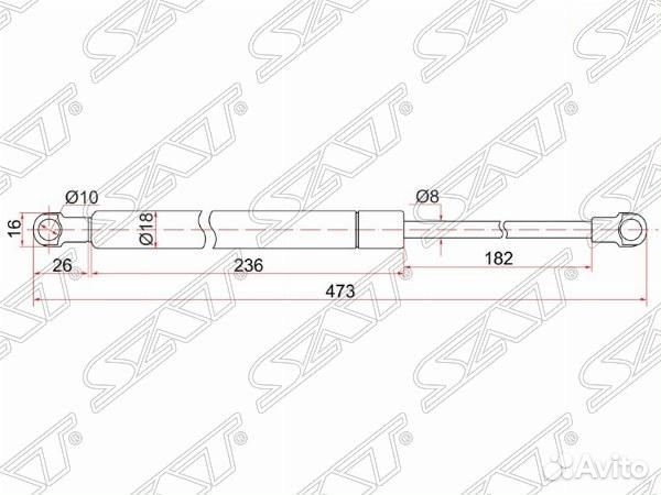 Амортизатор капота lexus IS250 05