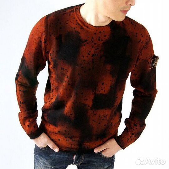 Джемпер Stone Island Hand Painted Crewneck Sweater