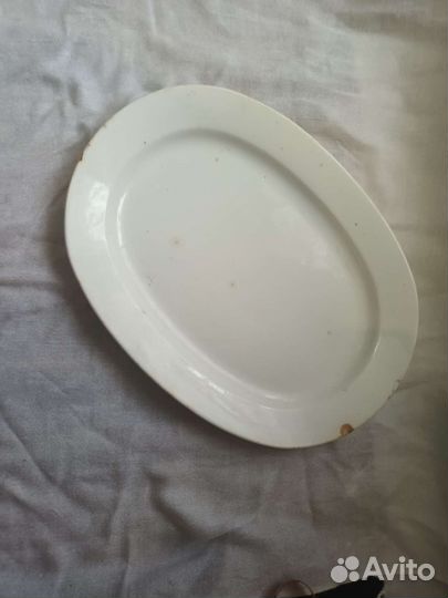 Старинное блюдо, тарелка М. С Кузнецова. Большая