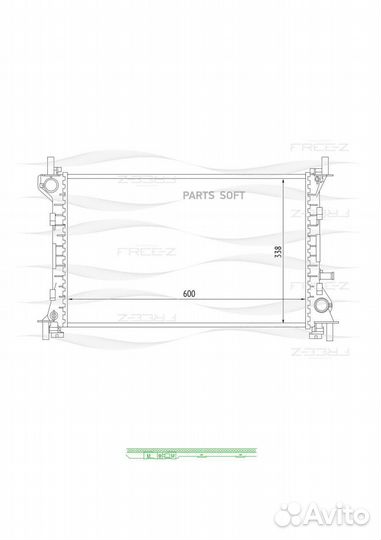 Радиатор охлаждения ford Focus 98