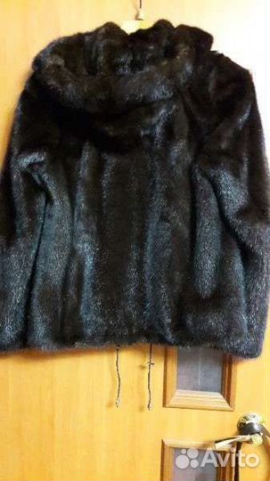 Шуба норковая с капюшоном 44, 46, 48, на кулиске