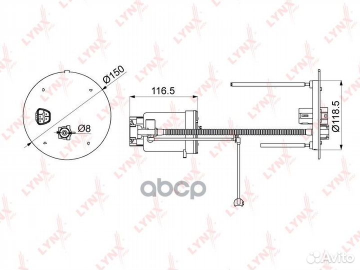 Фильтр топливный погружной LF-1070M lynxauto