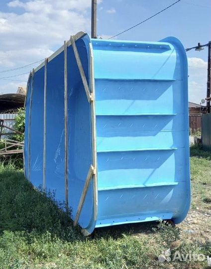 Бассейн из полипропилена 6*3*1,5 м. с закругленным