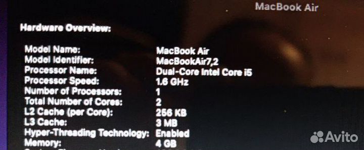 Apple macbook air 13 early 2015