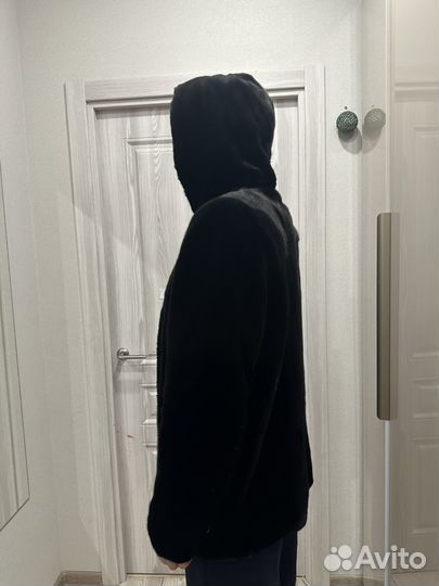 Шуба норковая с капюшоном