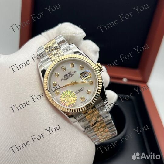 Часы женские перламутр Rolex Datejust 36 мм