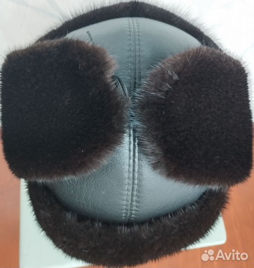 Норковая шапка мужская ушанка