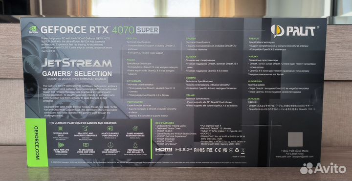 Видеокарта Palit RTX4070 Super Jetstream OC 12Gb