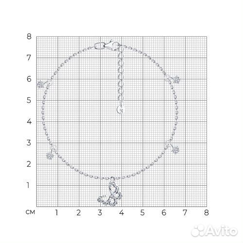 Браслет sokolov из серебра, 94051500, р.23