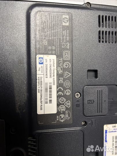 Ноутбук hp compaq nc4000