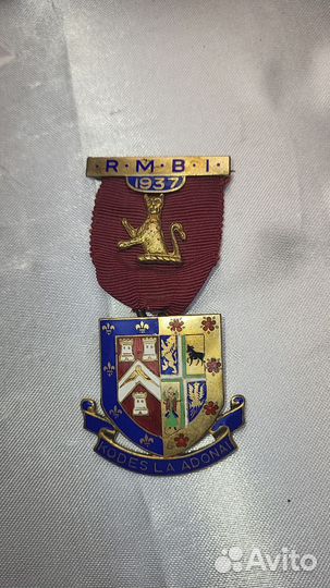 Серебряная масонская медаль1937 год, Англия