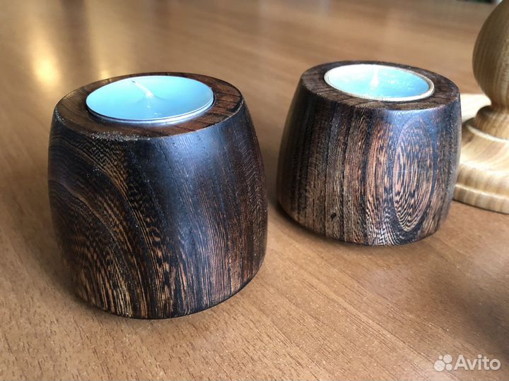 Подсвечники деревянные