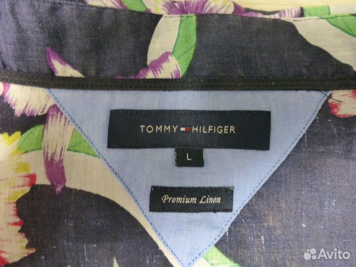 Рубашка мужская,tommy hilfiger''оригинал-L-лён