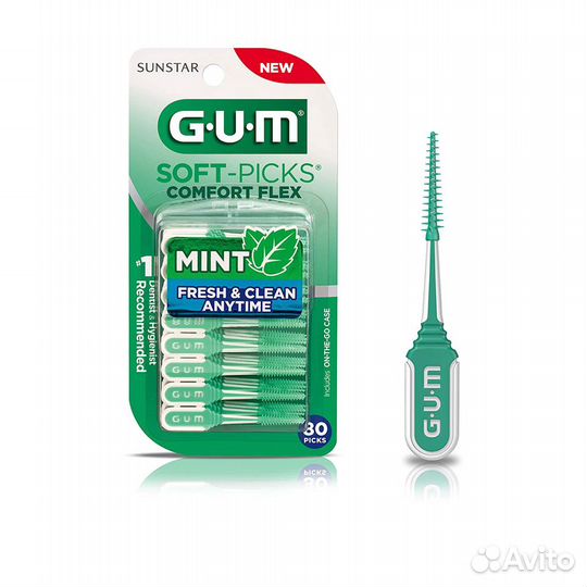 GUM Comfort Flex зубочистки с мятной пропиткой 80
