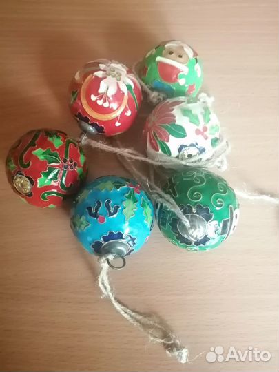 Елочные игрушки эмаль Клуазоне