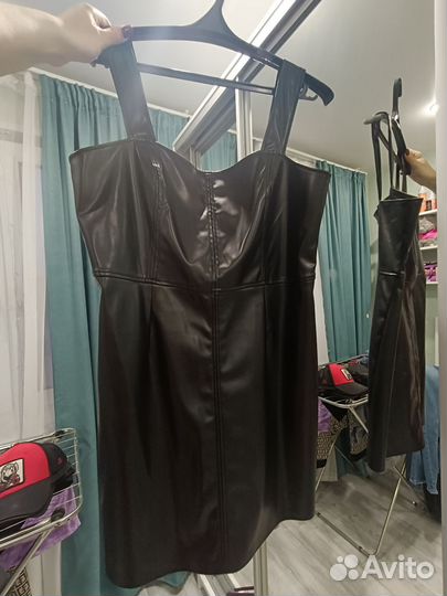 Кожаный сарафан женский