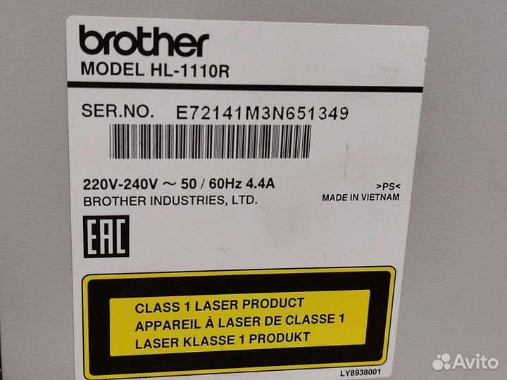 Принтер Brother HL-1110R (под починку/на детали)