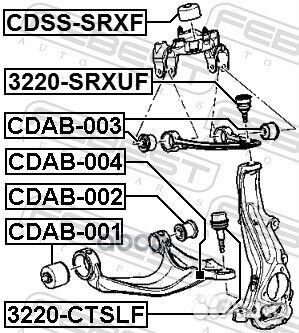 Сайлентблок рычага cadillac CTS II/SRX/STS пер