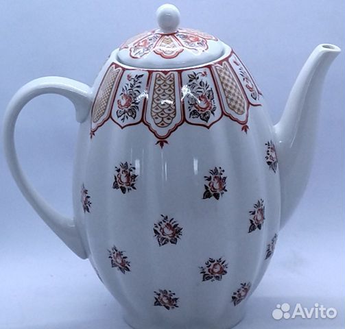 Чайник-кофейник фриз 1, 3 литра фарфор, лфз СССР