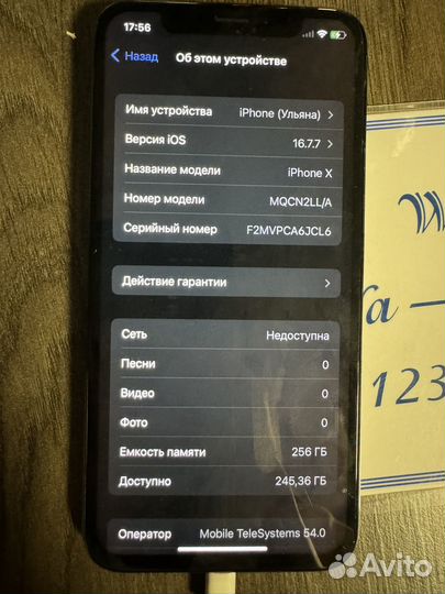 iPhone X, 256 ГБ