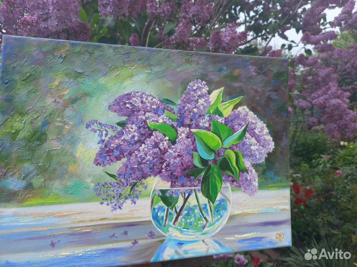 Картина маслом на холсте цветы