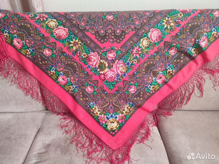 Павловопосадский платок шаль Остановись, мгновенье