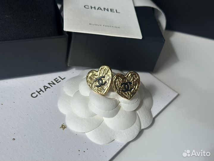 Серьги Chanel оригинал новые комплект бутика