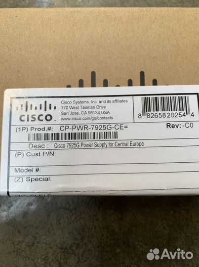 Блок питания cisco cp-pwr-7925g-ce