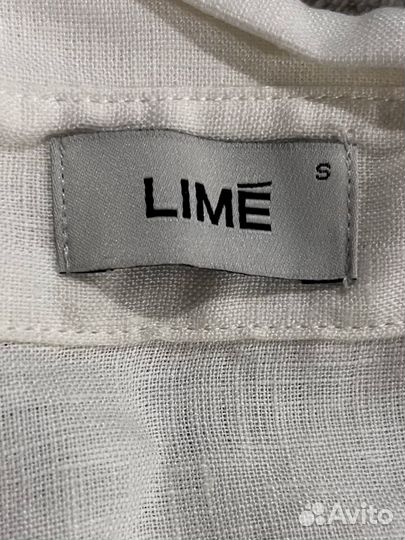 Льняной костюм lime