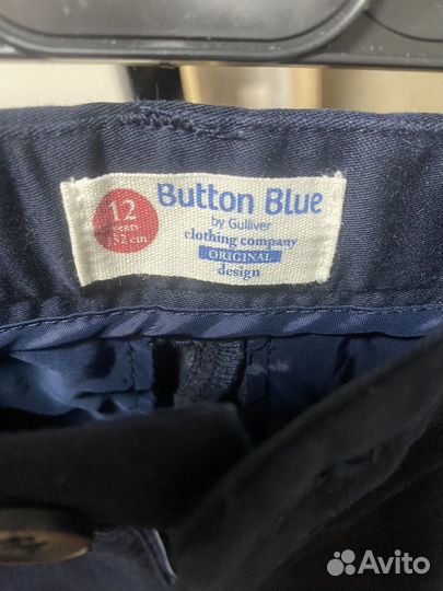 Школьные брюки Button Blue 152 (12 лет)