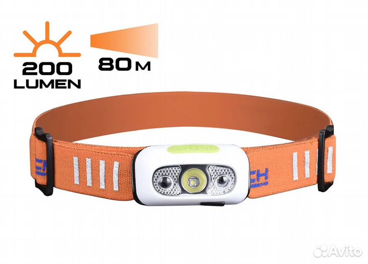 Фонарь налобный FiTorch HS1R (USB зарядка, датчик